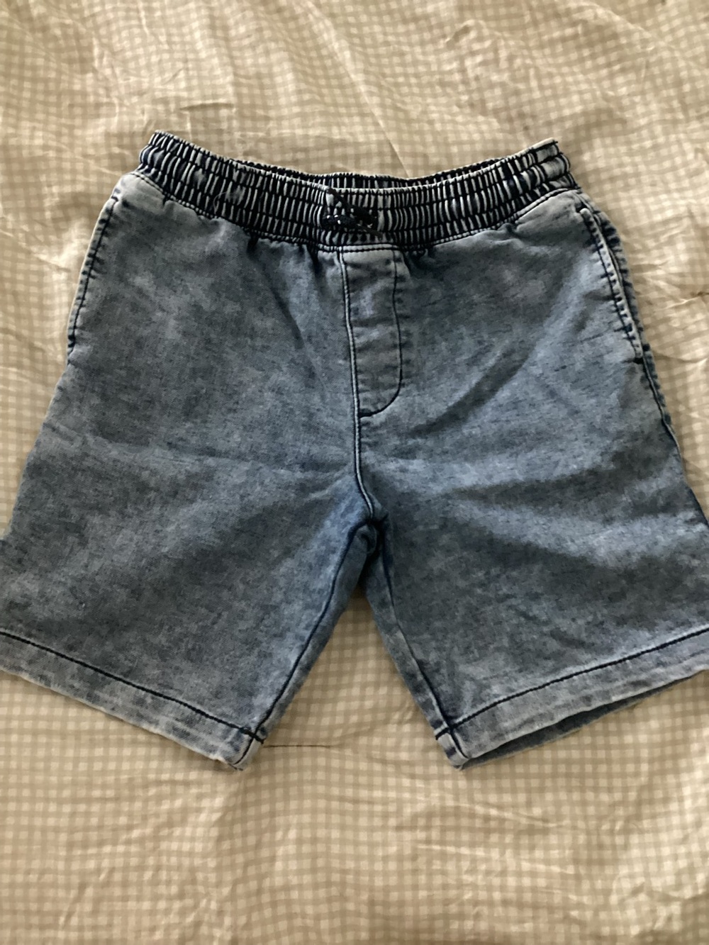 wonder nation Light Blue Washed Elastic-Waist Hybrid Shorts
